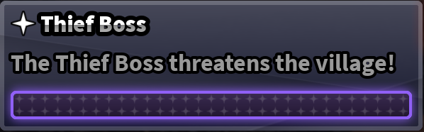 Thief Boss quest completion banner