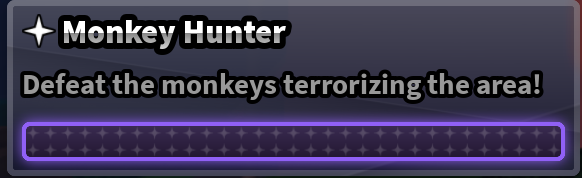 Monkey Hunter quest completion banner